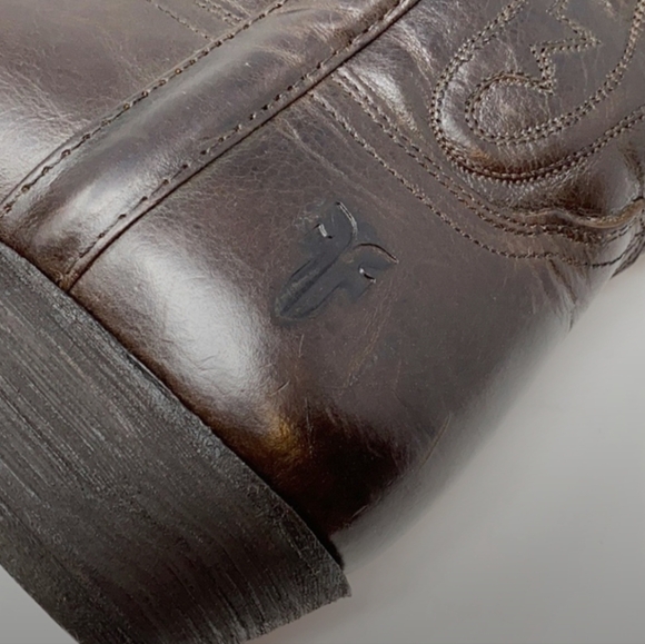Pre-Owned Frye Bruce Pull On Cowboy Boots - Picture 3 of 5